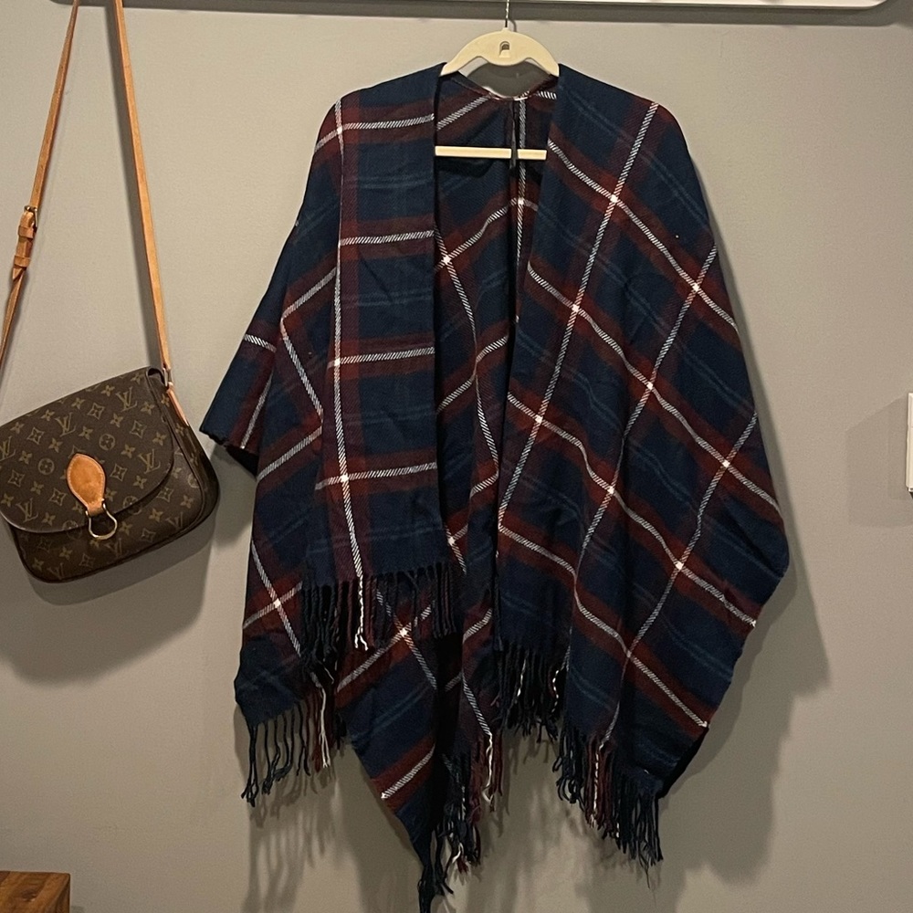 Plaid Poncho